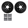 Dynamic Friction Co 8502-63007, Rotors-Drilled and Slotted-Black with 5000 Advanced Brake Pads, Zinc Coated 8502-63007